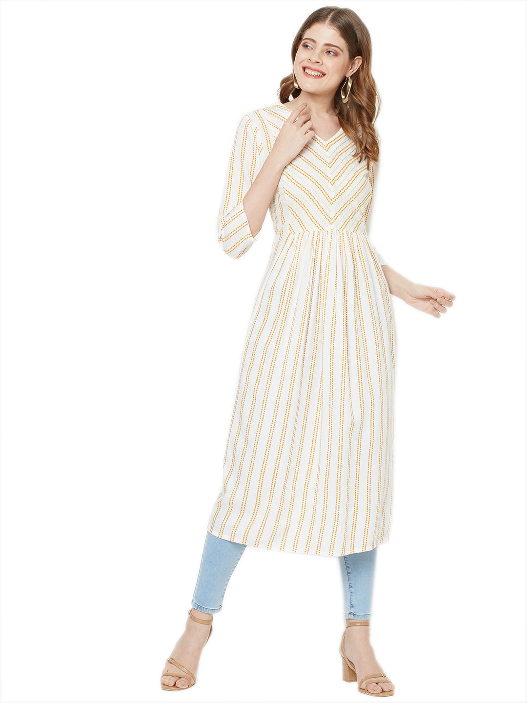 a line tunic dress Sitayya Women's Mustard Stitch Striped A-line Off-White NOTOUTLET Black A-Line Wedding Dress please allow me 2 Brand Color:Port Authority Burgundy/Light Stone