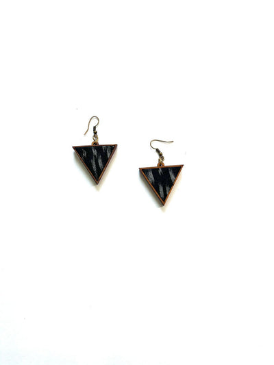 Tribal Inspired Wooden Earrings | Basic View