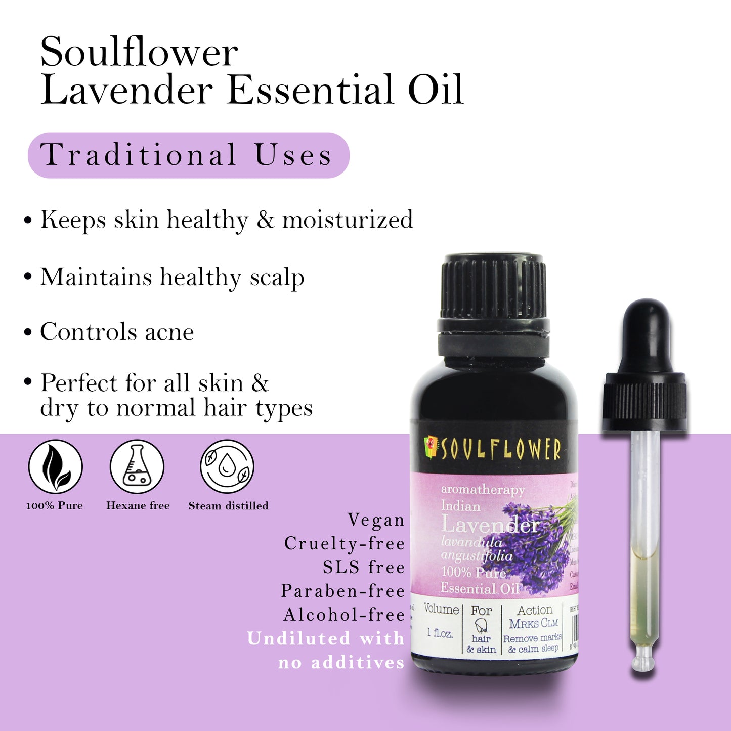 Soulflower: Lavender Essential Oil for Hair and Skin