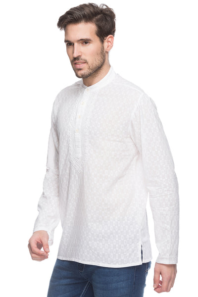Short kurta tunic with embroidery | Shatranj