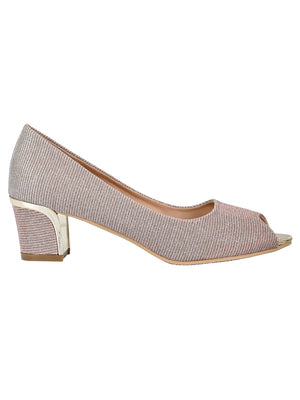 Jove Women's Peep Toe Pumps Pink