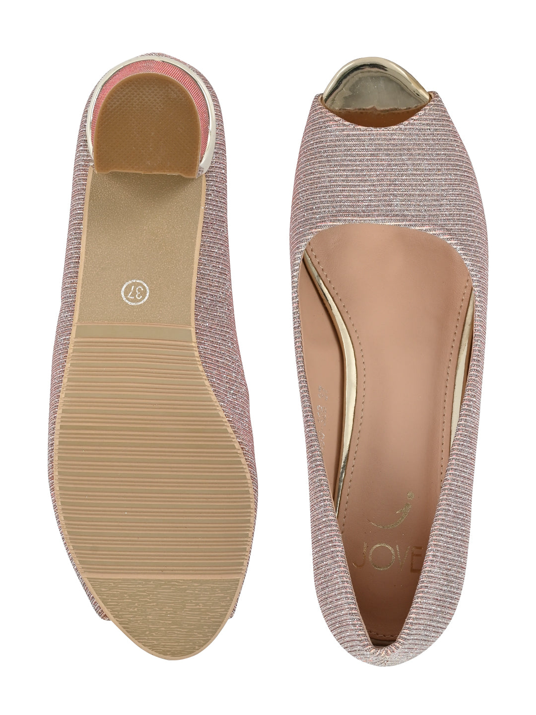 Jove Women's Peep Toe Pumps Pink