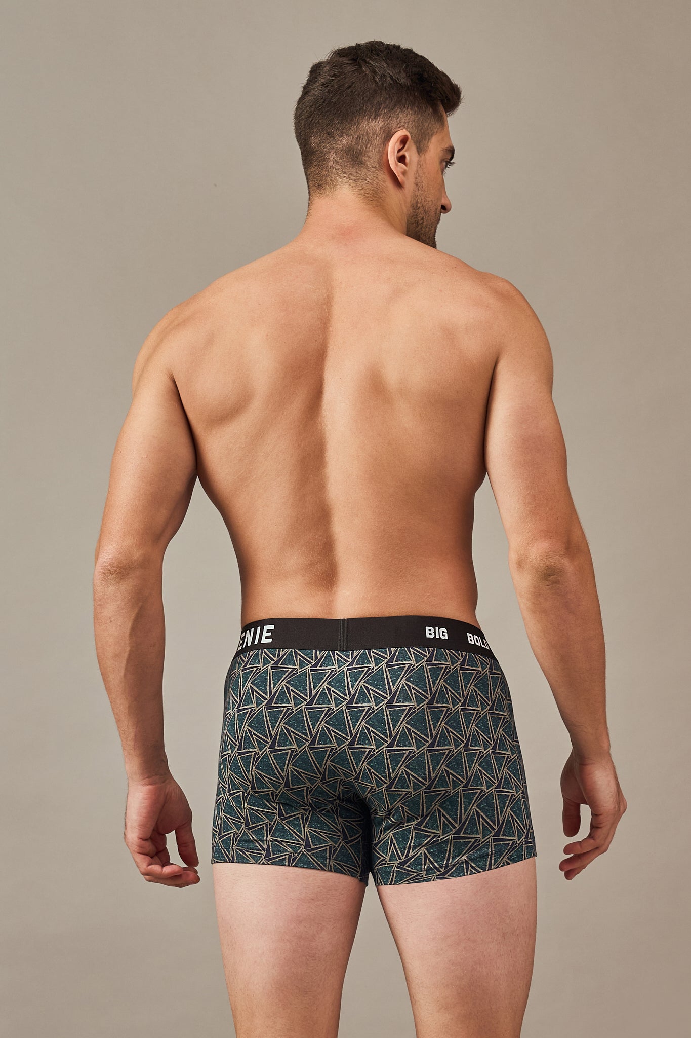 Men's Essentials - Vibrant Vibes Patterned Modal Trunks - Ocean Mist