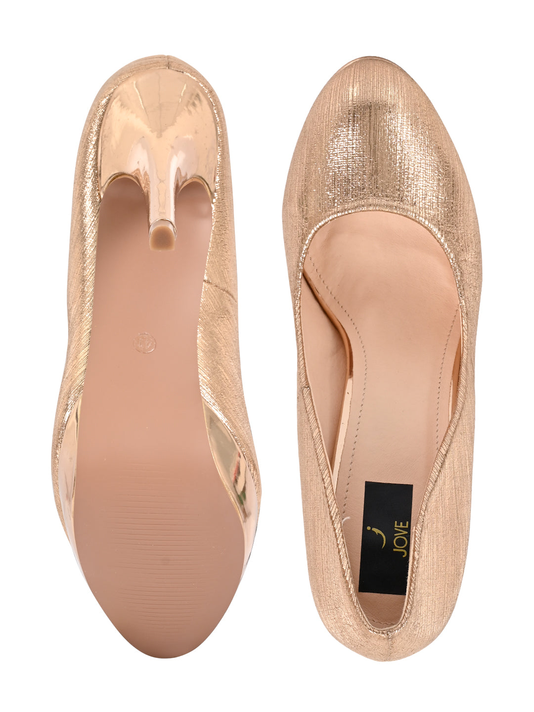 Jove Women's Platform Stilettos Champange