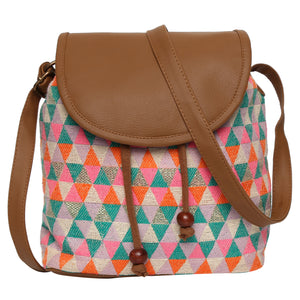 Women's Crossbody Multicolored Diamond Print