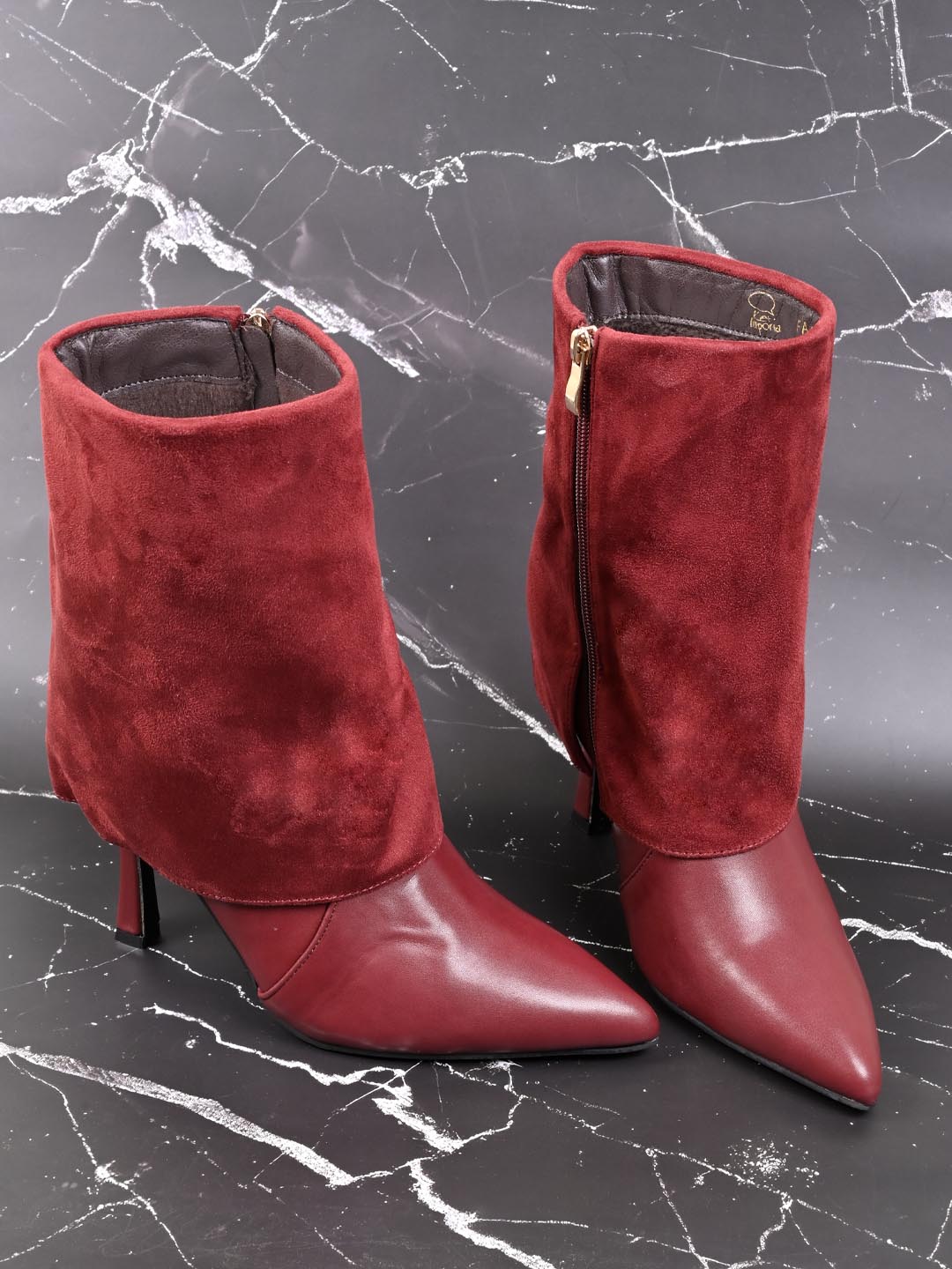 Jove Women's Burgandy Stilletto boots