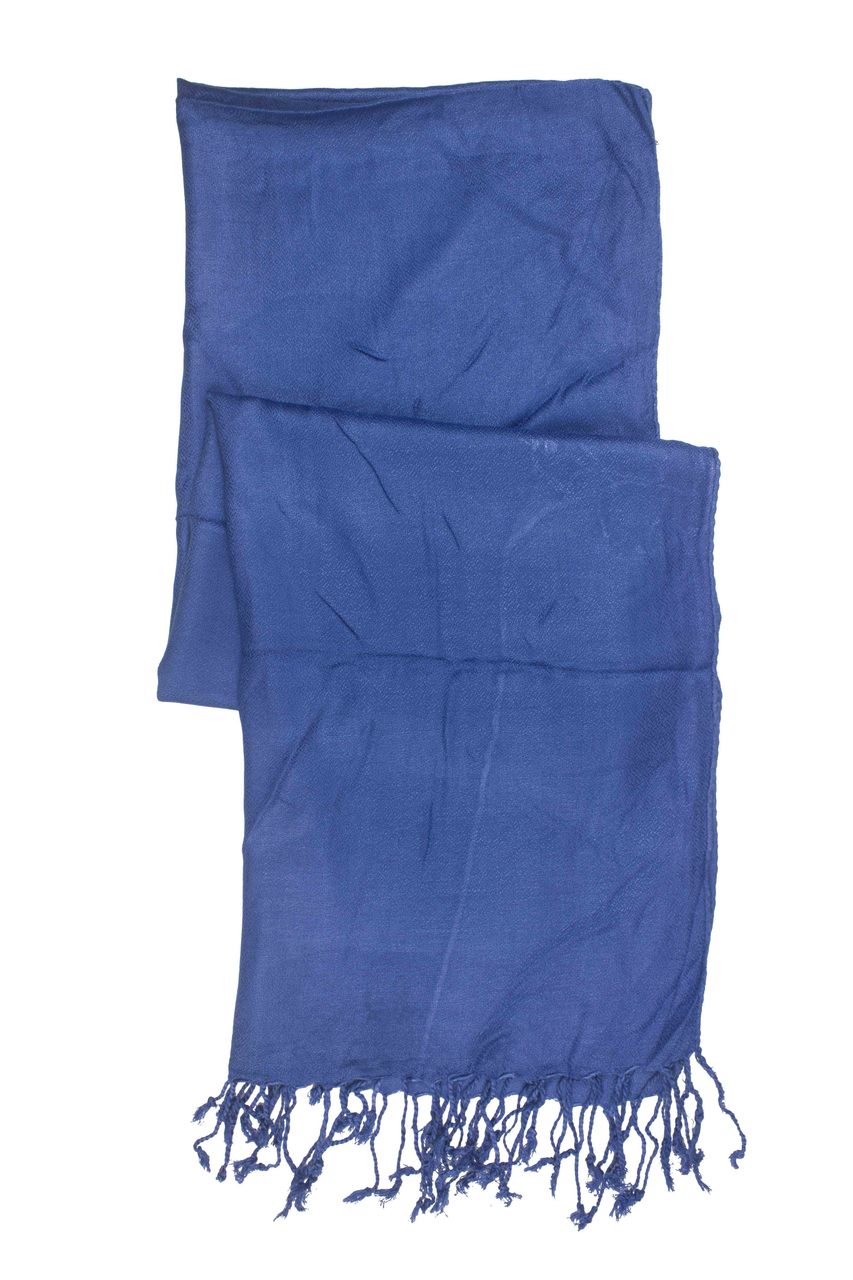 In-Sattva Colors - Soft and Elegant Solid Color Scarf Stole - Blue