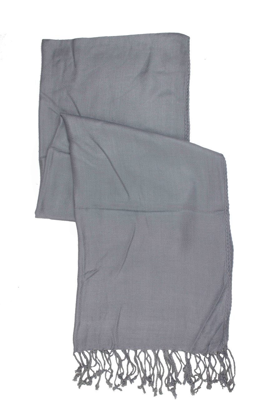 In-Sattva Colors - Soft and Elegant Solid Color Scarf Stole - Grey