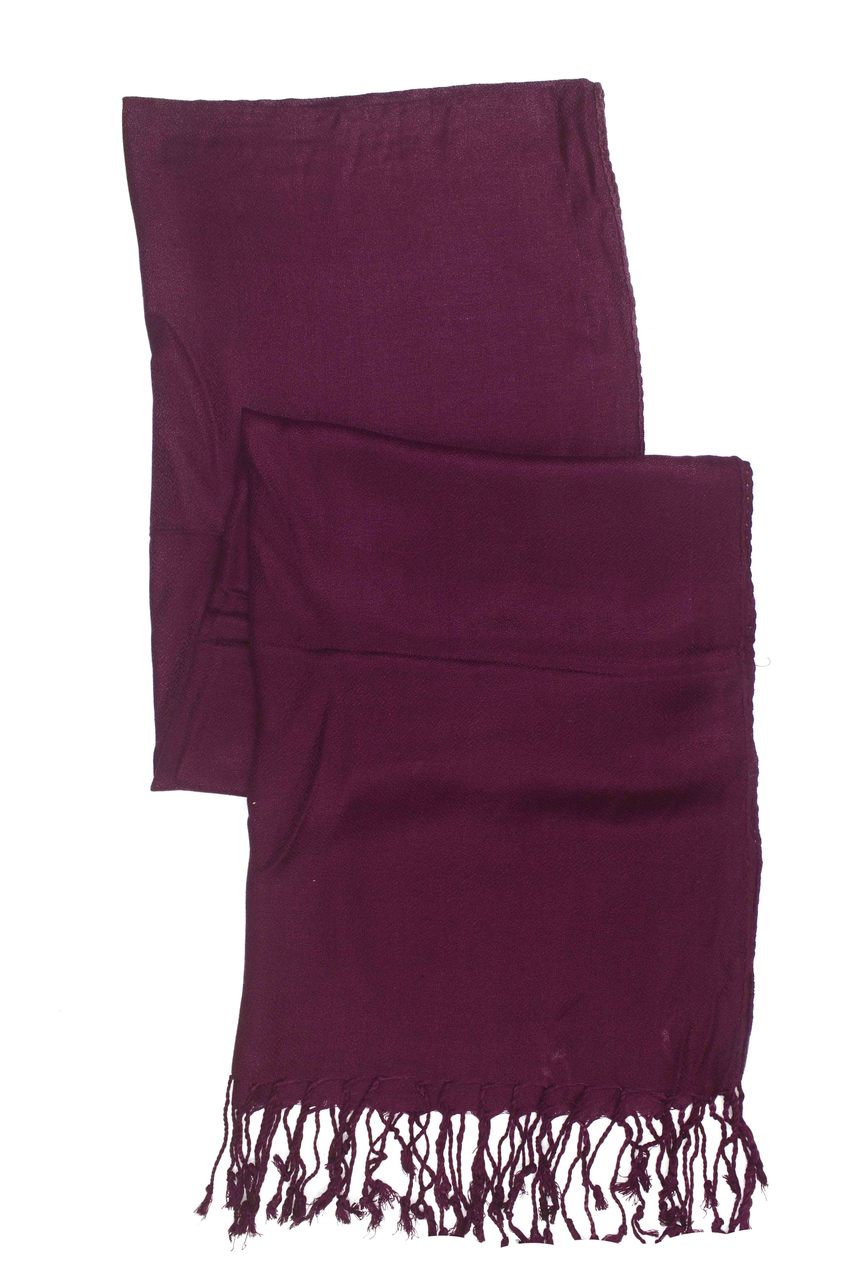 In-Sattva Colors - Soft and Elegant Solid Color Scarf Stole - Plum