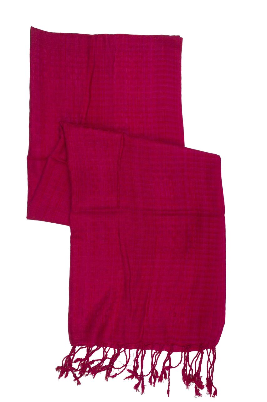 In-Sattva Colors - Checkered Print Scarf Stole - Red