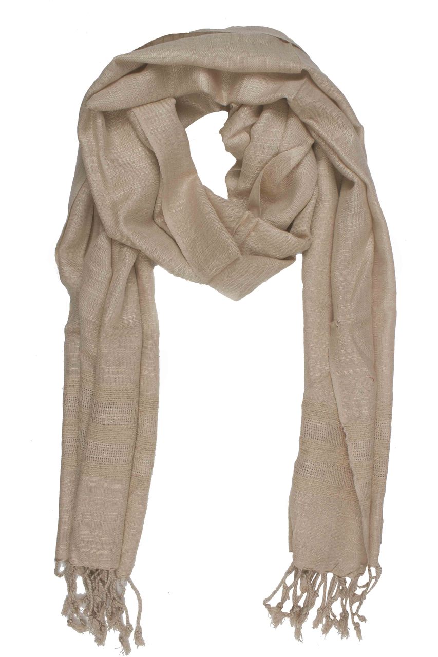 In-Sattva Colors - Elegant Solid Color Scarf Stole, Beige