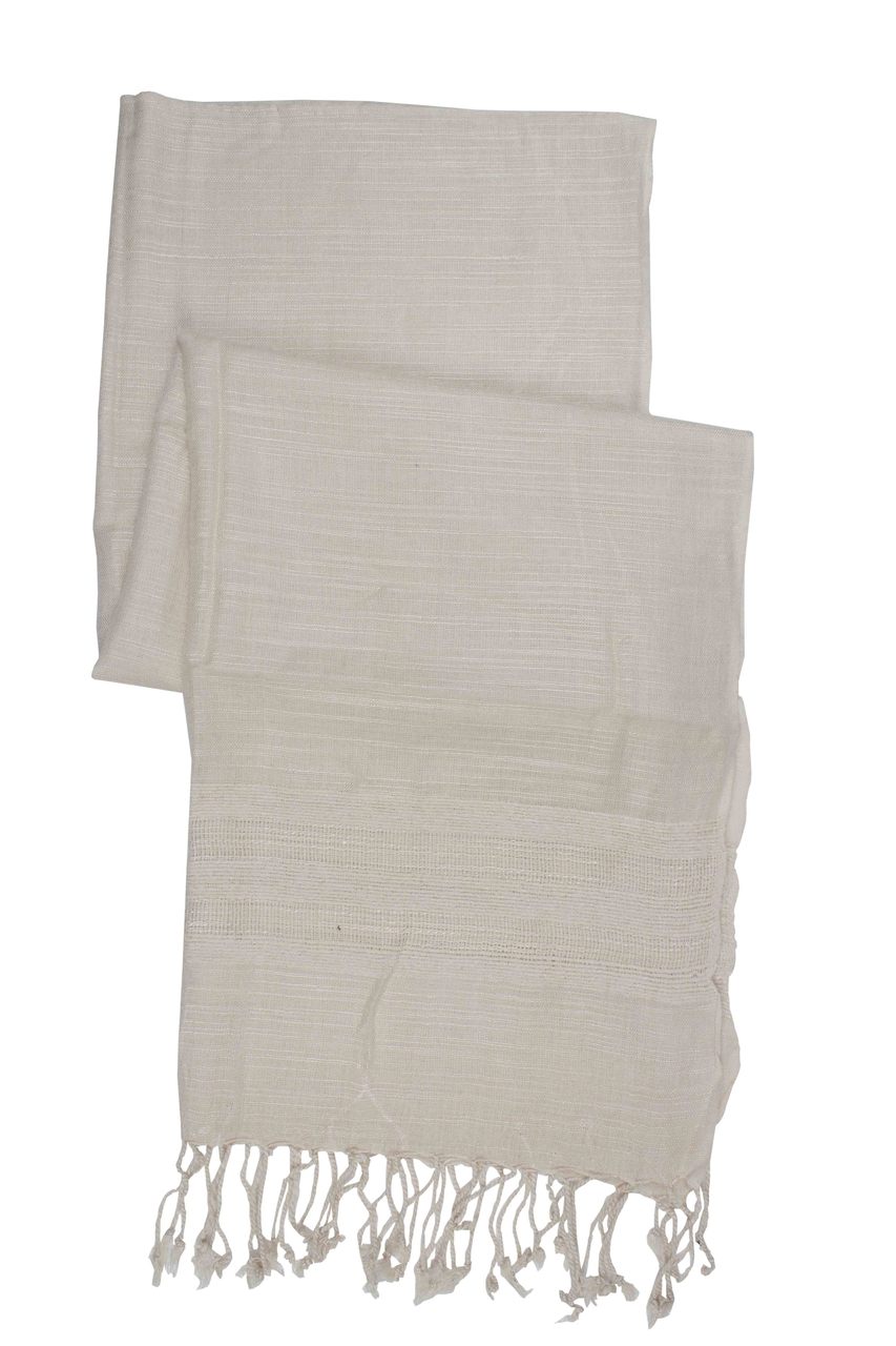 In-Sattva Colors - Elegant Solid Color Scarf Stole - Ecru