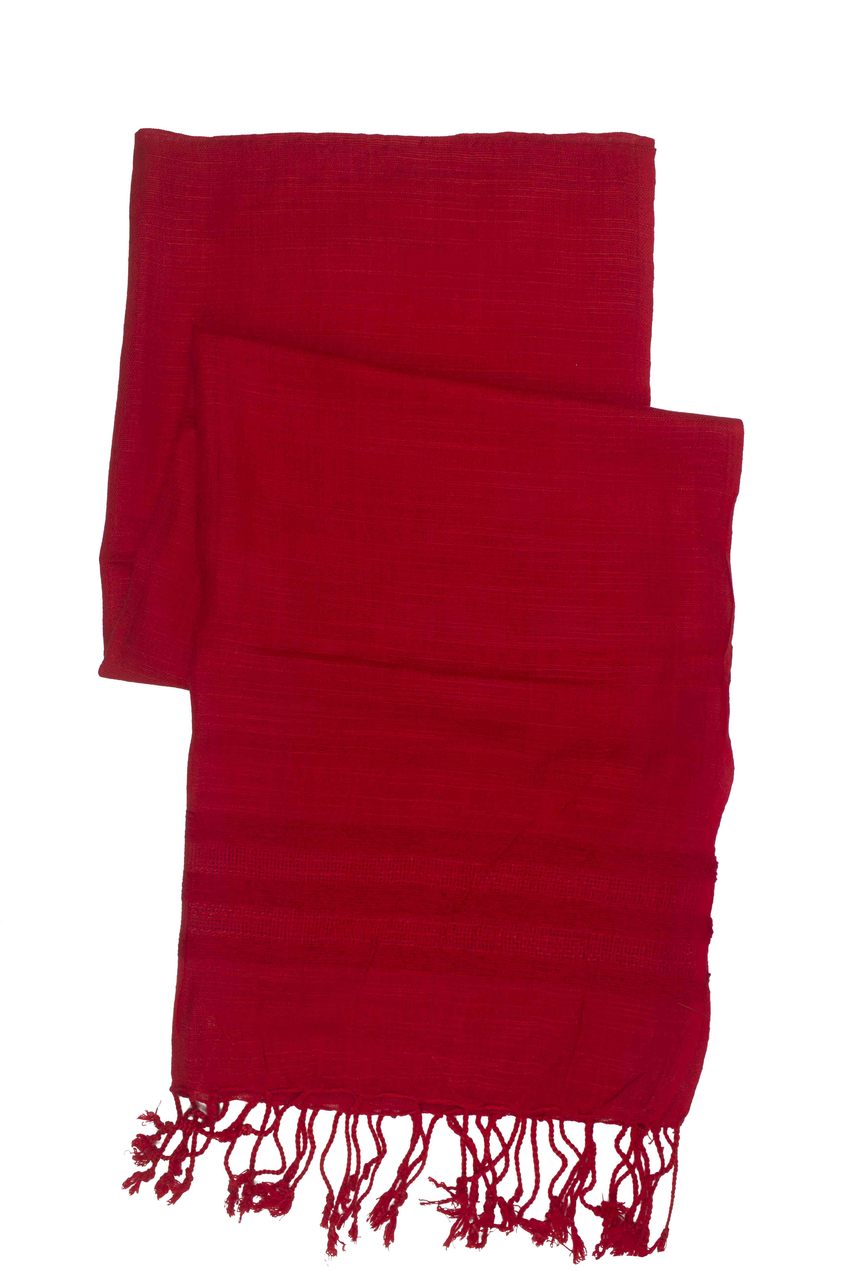 In-Sattva Colors - Elegant Solid Color Scarf Stole - Red