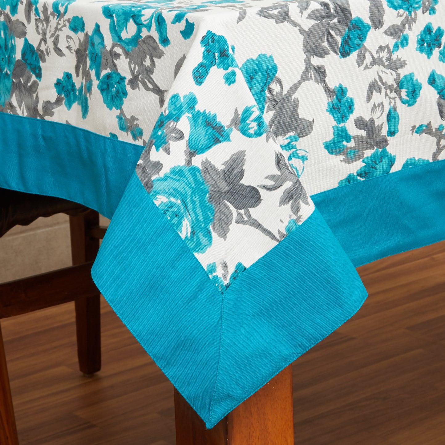 In-Sattva Home 100% Cotton Serene Spring Print Washable Rectangular Table Cover Cloth