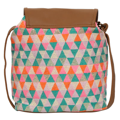 Women's Crossbody Multicolored Diamond Print