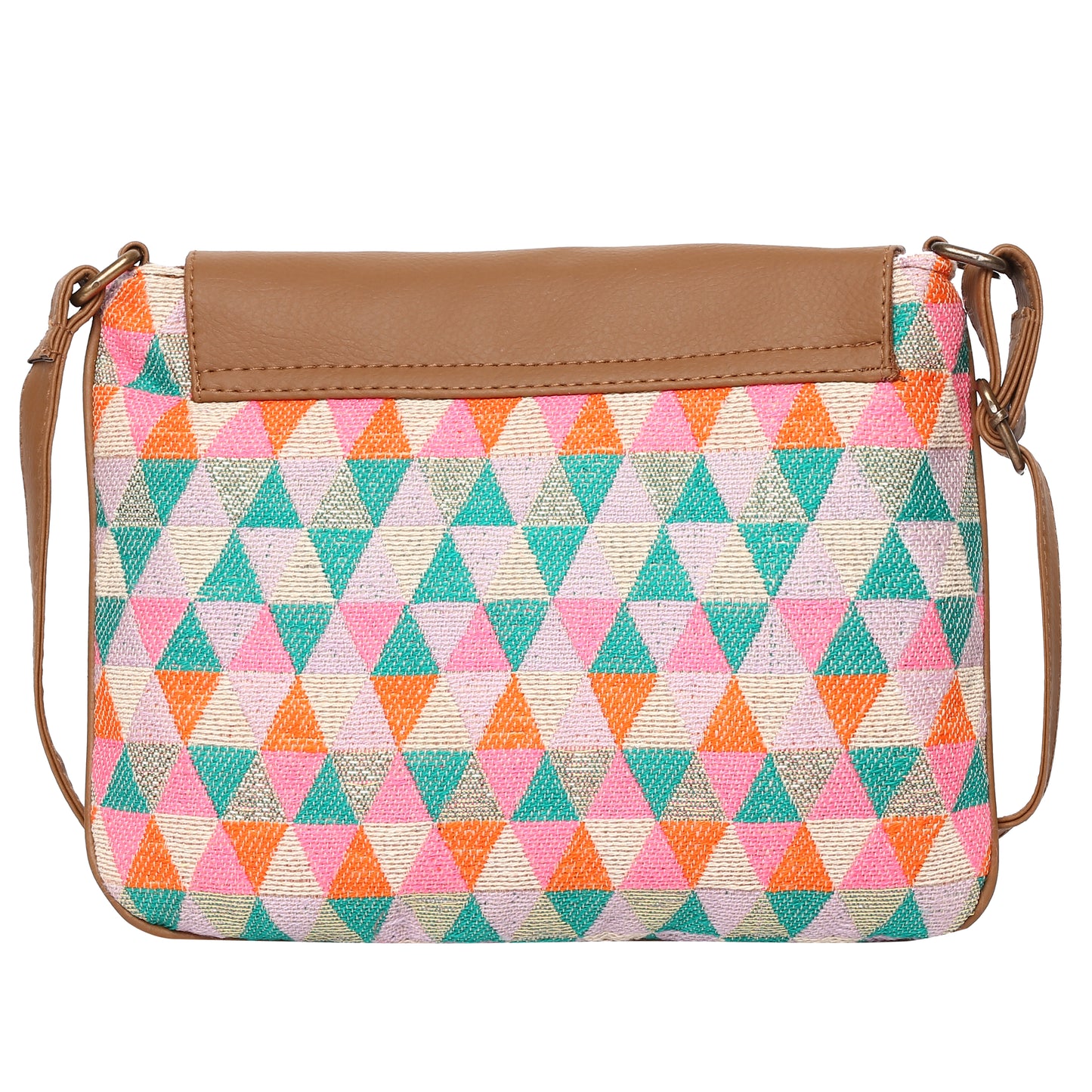Women's Crossbody Multicolored Diamond Print w/Tassel