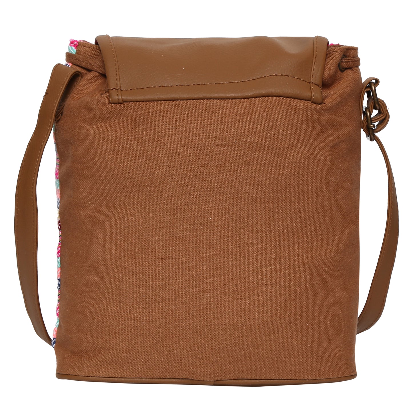 Women's Crossbody Multicolor Striped with Vegan Leather Bag