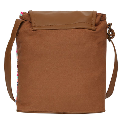 Women's Crossbody Multicolor Striped with Vegan Leather Bag