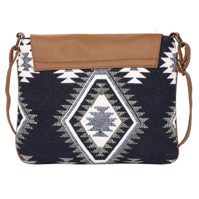 Women's Crossbody Black Aztec Print w/Tassel