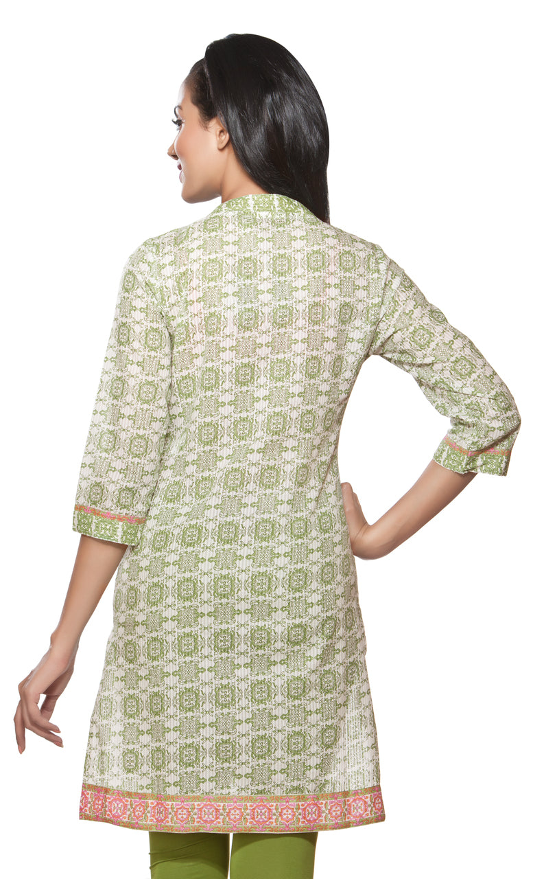 Rangmanch Women's Kurta Tunic - Printed Dobby ÌÎå«ÌÎ_ÌÎÌ_ÌÎåÌÎÌ_ÌÎå´ Green Back