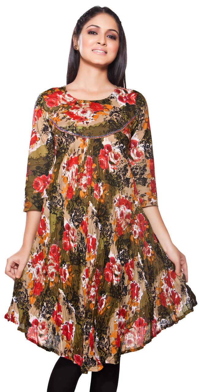 Rangmanch Women's Kurta Tunic - Crushed Flare ÌÎÌ_Ì´åÇÌÎÌ__ÌÎÌ_ÌÎ_ÌÎÌ_Ì´åÌÎÌ_ÌÎ_ÌÎÌ_Ì´å« Front
