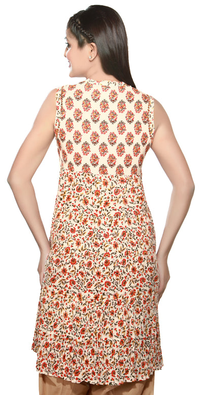 Rangmanch Women's Kurta Tunic - Sequinsed Neck Yoke ÌÎÌ_Ì´åÇÌÎÌ__ÌÎÌ_ÌÎ_ÌÎÌ_Ì´åÌÎÌ_ÌÎ_ÌÎÌ_Ì´å« Red Back