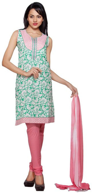 Trishaa Women's Salwaar Kameez Set- All over Printed with Contrast Yoke ÛÒ Front