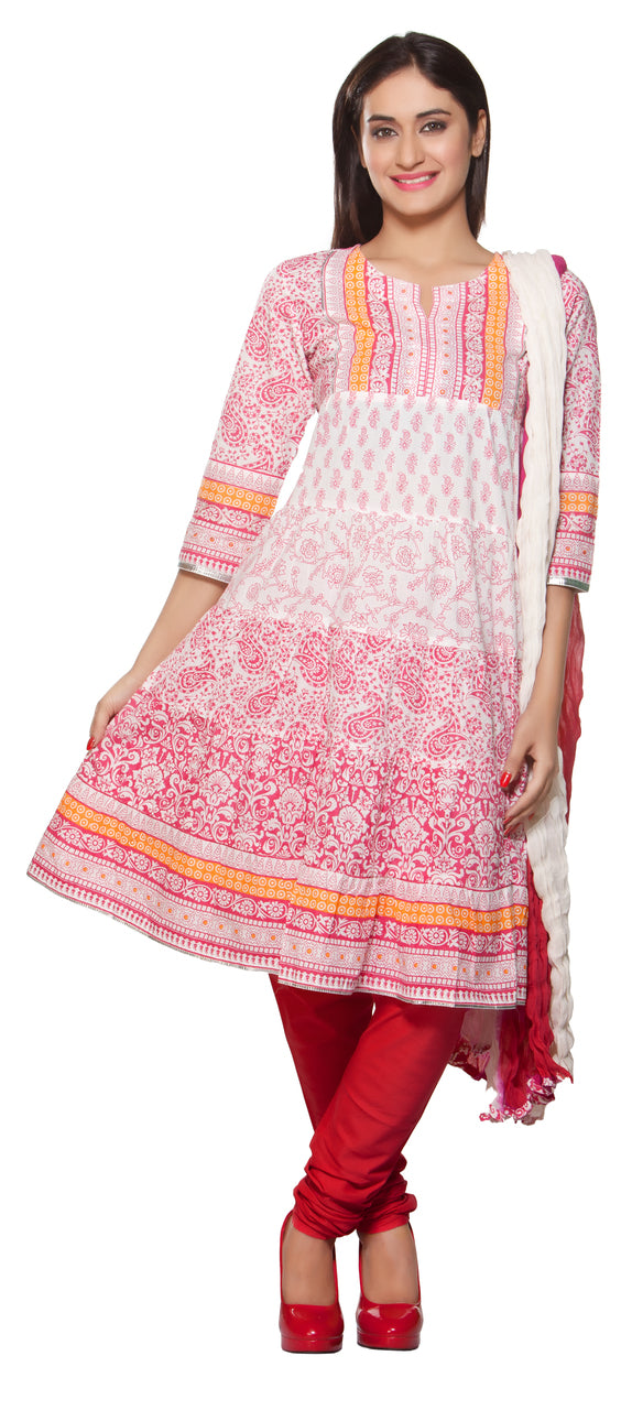 Trishaa Women's Printed Salwaar Kameez Set - Front