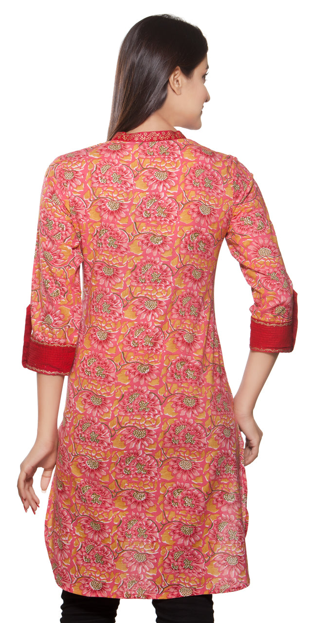 Rangmanch Women's Kurta Tunic - Printed Neck & Sleeve Border ÌÎÌ_Ì´åÇÌÎÌ__ÌÎÌ_ÌÎ_ÌÎÌ_Ì´åÌÎÌ_ÌÎ_ÌÎÌ_Ì´å« Back