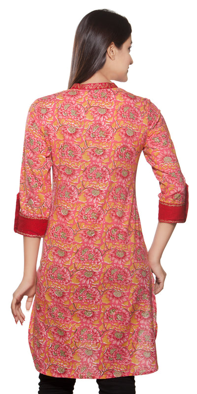 Rangmanch Women's Kurta Tunic - Printed Neck & Sleeve Border ÌÎÌ_Ì´åÇÌÎÌ__ÌÎÌ_ÌÎ_ÌÎÌ_Ì´åÌÎÌ_ÌÎ_ÌÎÌ_Ì´å« Back