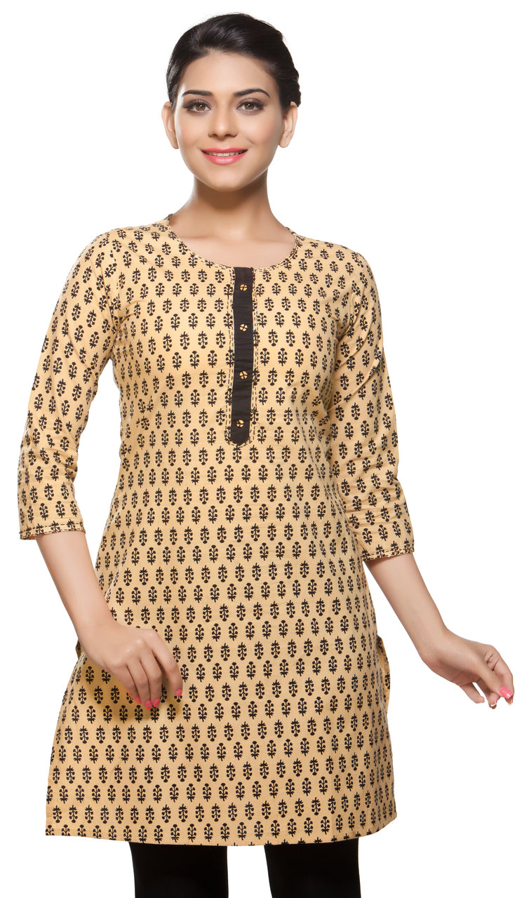 Rangmanch Women's Kurta Tunic- Printed with Front Button ÌÎå«ÌÎ_ÌÎÌ_ÌÎåÌÎÌ_ÌÎå´ Front