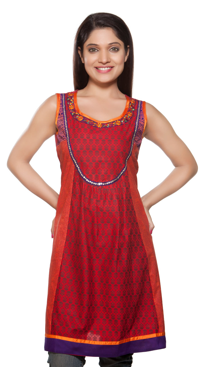 Rangmanch Women's Kurta Tunic- Embroidered & Sequinsed Neckline ÌÎÌ_Ì´åÇÌÎÌ__ÌÎÌ_ÌÎ_ÌÎÌ_Ì´åÌÎÌ_ÌÎ_ÌÎÌ_Ì´å« Front