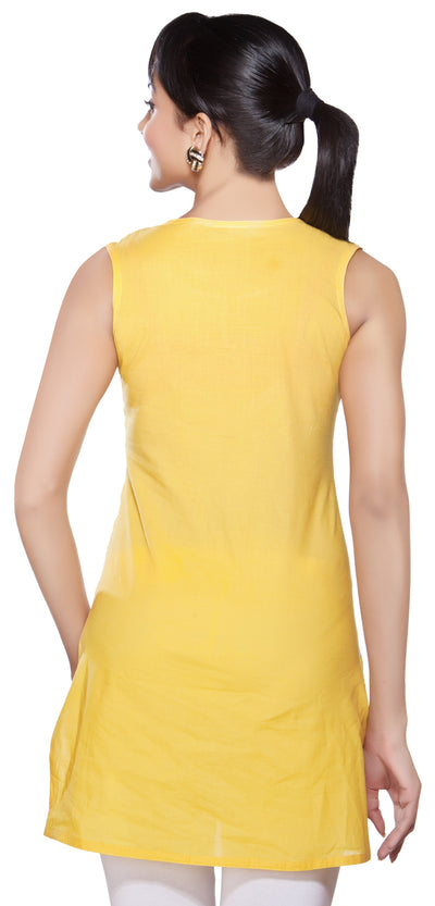Rangmanch Women's Kurta Tunic- Neckline Print & Sleeveless ÌÎå«ÌÎ_ÌÎÌ_ÌÎåÌÎÌ_ÌÎå´ Back