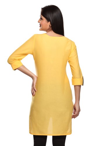 Yellow Kurta Tunic Back