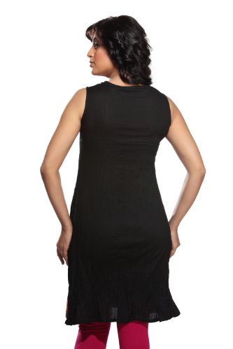 Women's Indian Kurta Tunic Black