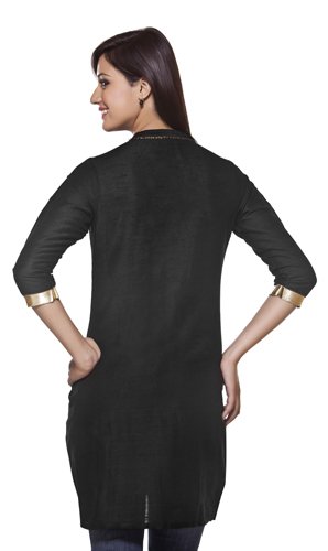 Black Kurta Tunic Back