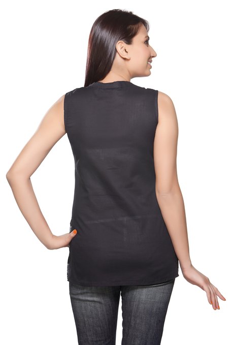 Akkriti Women's Kurta Tunic-  Front Button & Printed Border ÌÎÌ_Ì´åÇÌÎÌ__ÌÎÌ_ÌÎ_ÌÎÌ_Ì´åÌÎÌ_ÌÎ_ÌÎÌ_Ì´å« Back