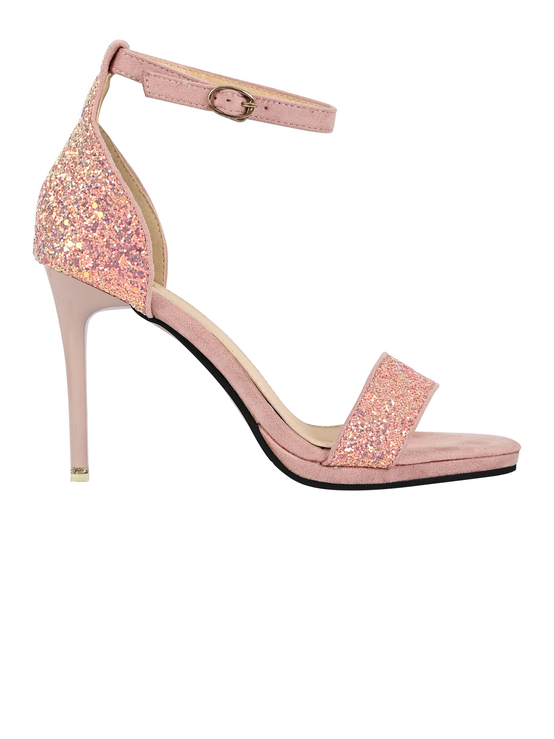 Jove Women's Open Toe Stilettos Pink