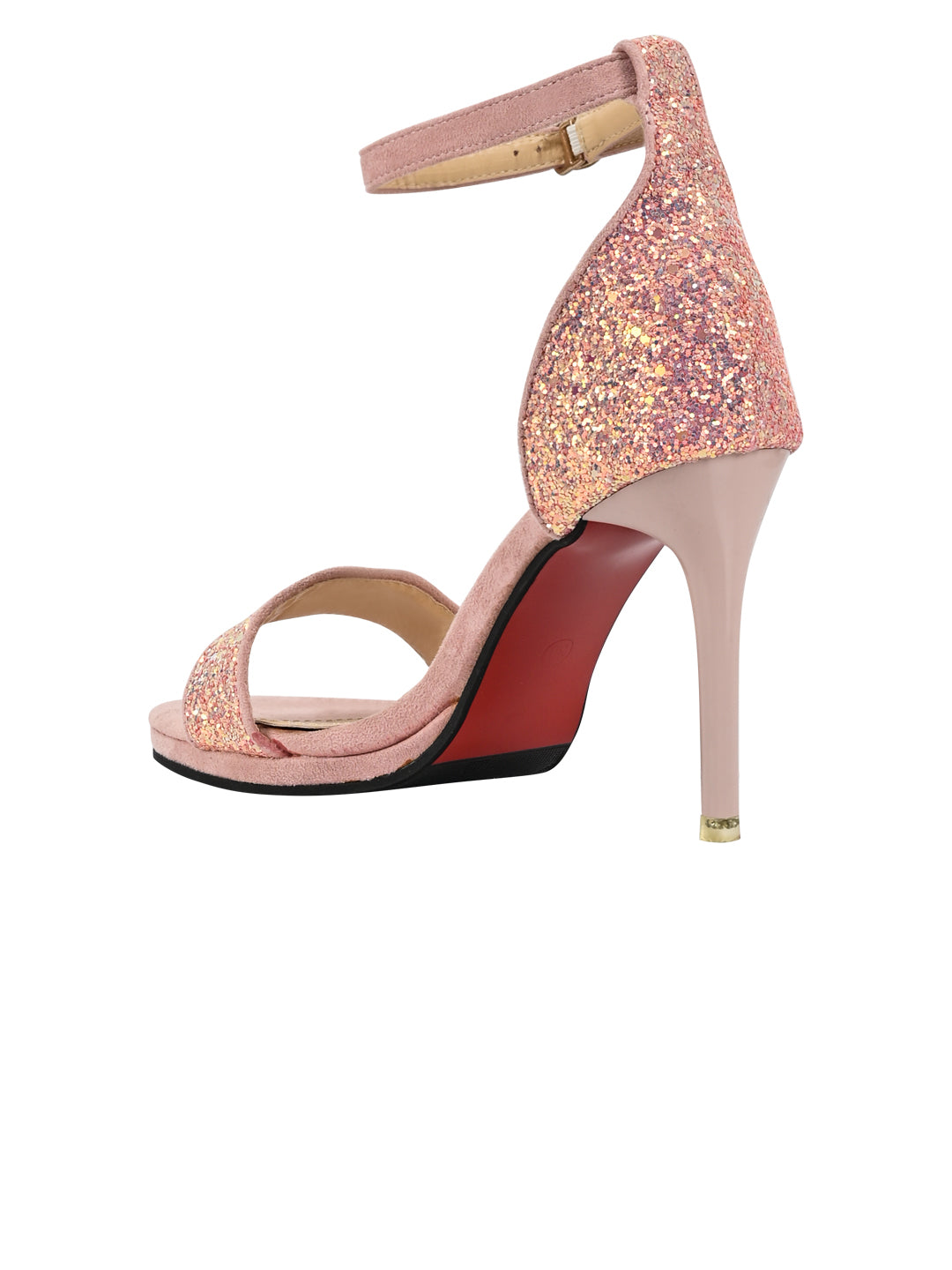 Jove Women's Open Toe Stilettos Pink
