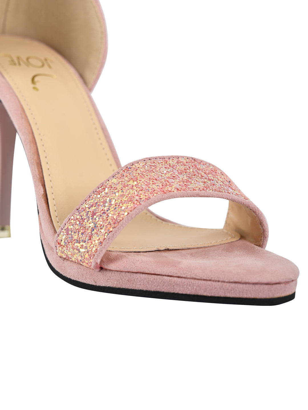 Jove Women's Open Toe Stilettos Pink