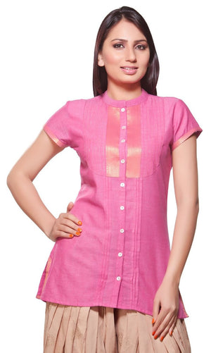 Akkriti Women's Kurta Tunic-  Front Button with Pleats ÌÎÌ_Ì´åÇÌÎÌ__ÌÎÌ_ÌÎ_ÌÎÌ_Ì´åÌÎÌ_ÌÎ_ÌÎÌ_Ì´å« Front