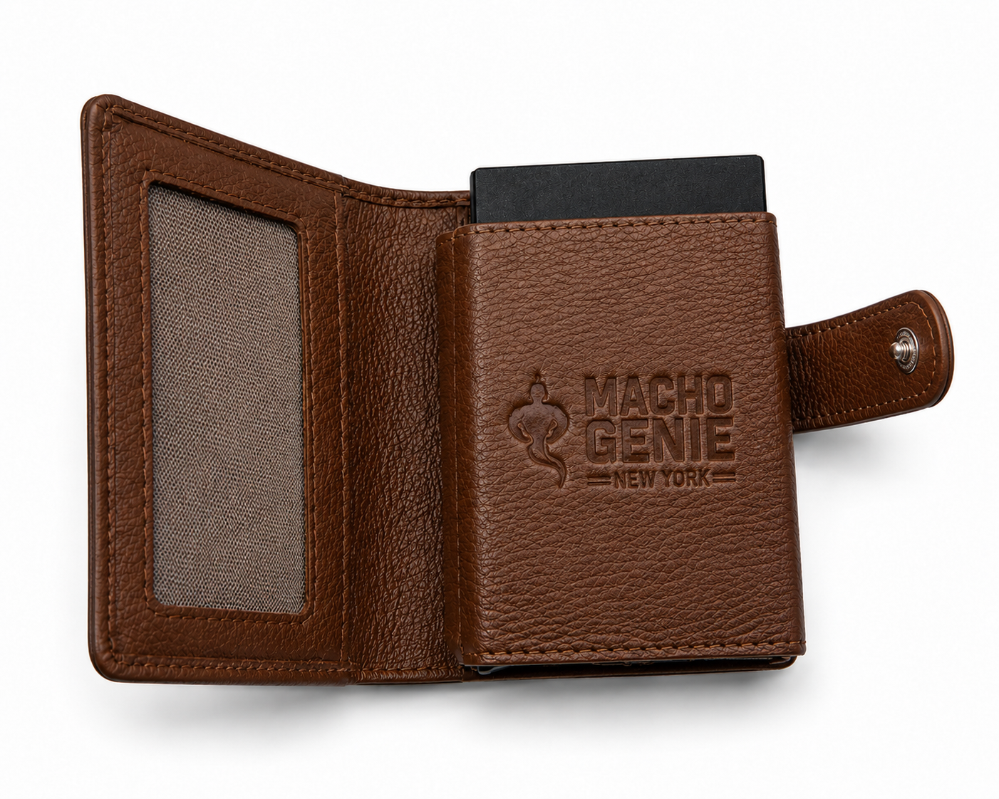 Macho Genie Urban Wrap RFID Leather Card Wallet – Tan Brown