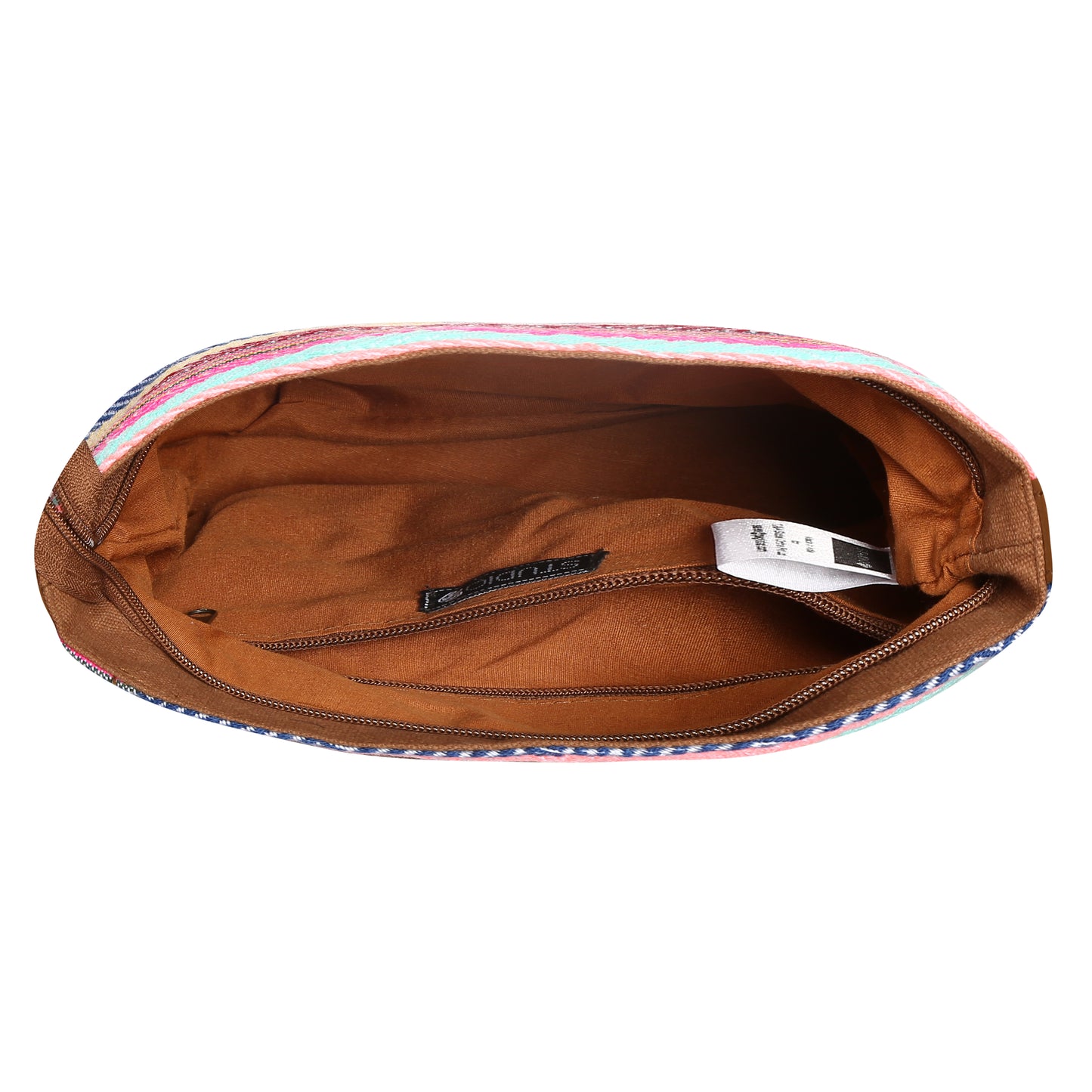Women's Crossbody Multicolored Striped Textured Bag