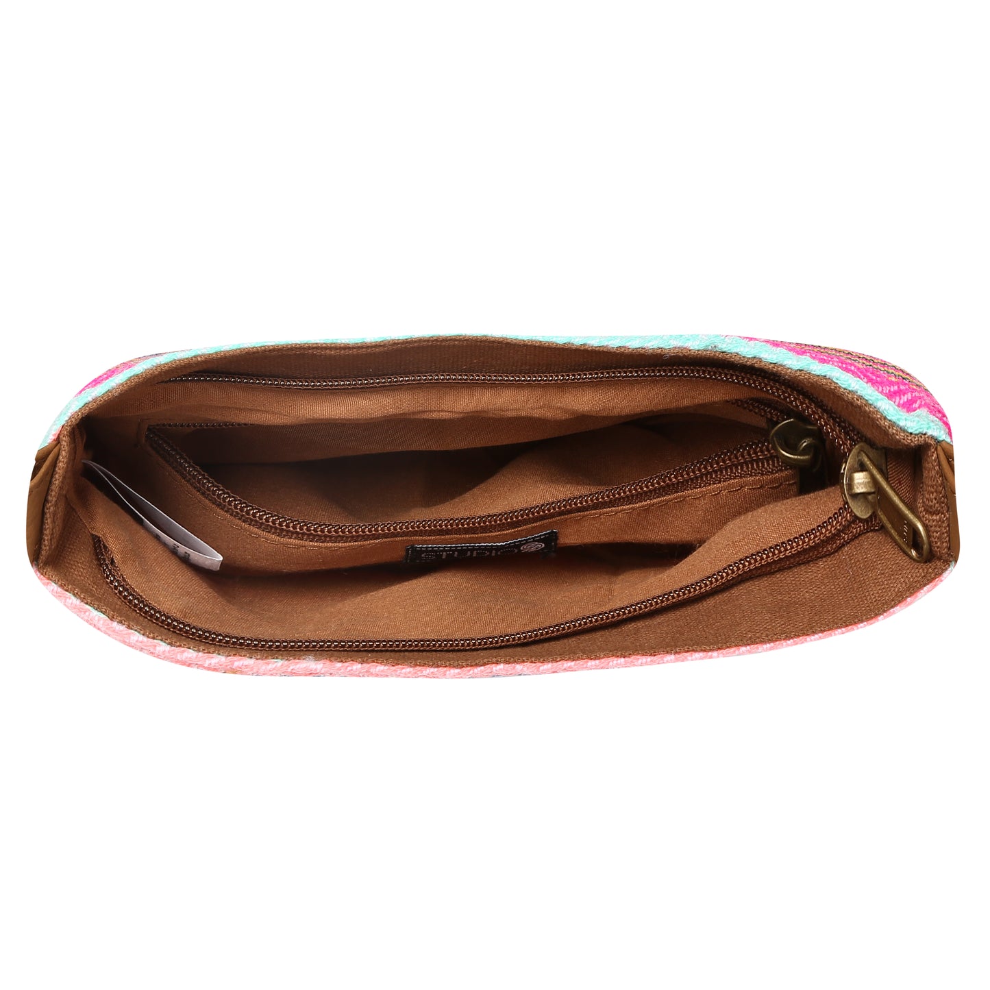 Women's Crossbody Multicolored Striped Print w/Tassel