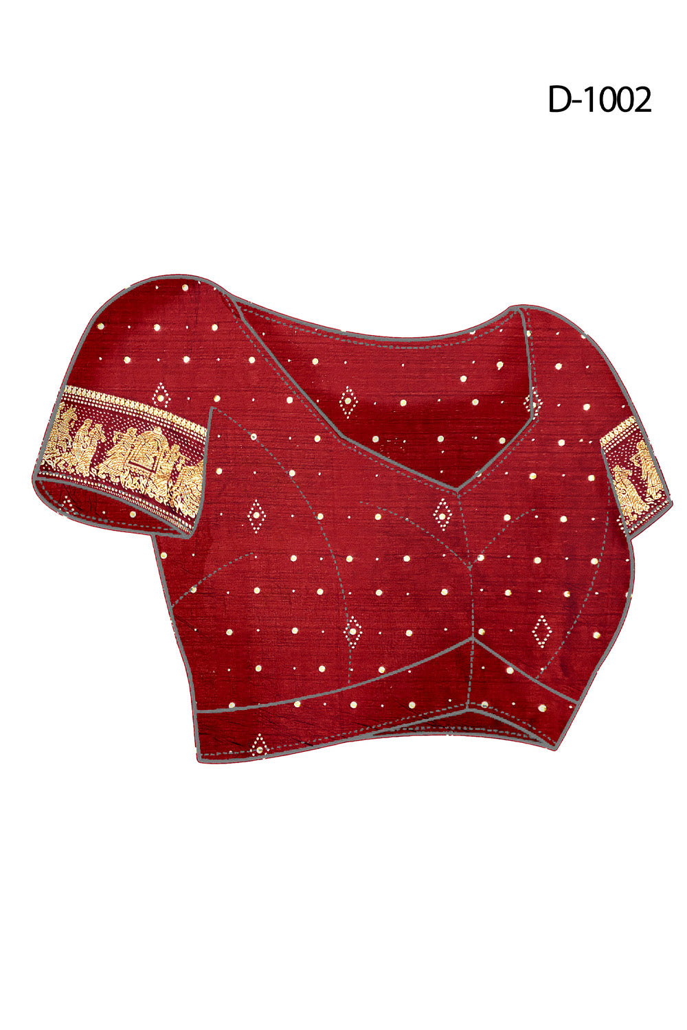 In-Sattva Women's Heritage Handloom Deluxe Tussar Silk Saree; Amber Red