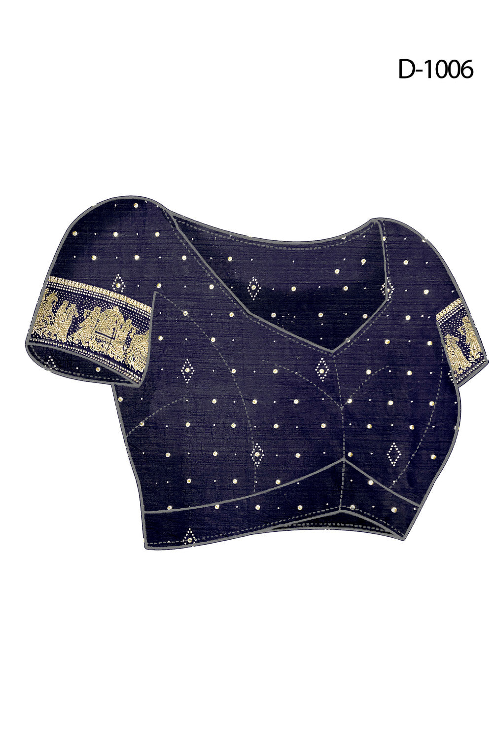 In-Sattva Women's Heritage Handloom Deluxe Tussar Silk Saree; Midnight Blue