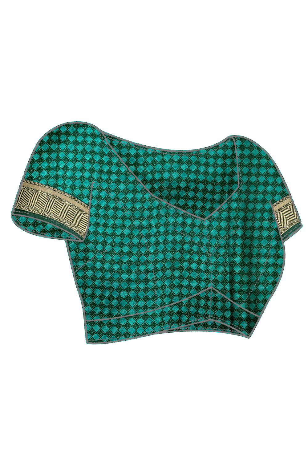 In-Sattva Women's Heritage Moss Chiffon Polka Dot Saree; Moss Green
