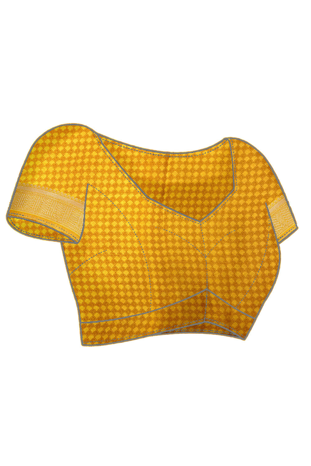 In-Sattva Women's Heritage Moss Chiffon Polka Dot Saree; Bronze Gold