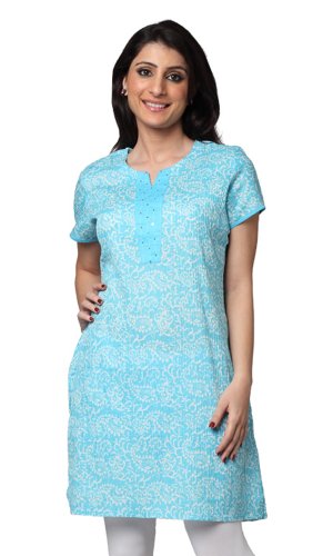 Blue Kurta Tunic Front
