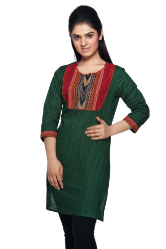 Women's Indian MixNMatch Kurta Tunic Green